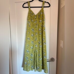 Abercrombie and Fitch Midi Floral Green Sundress
